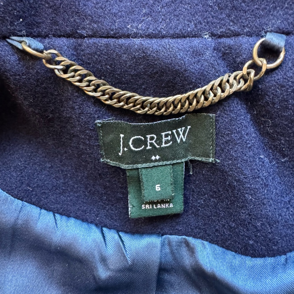 🔥CLASSIC NAVY PEA COAT🔥sz 6 JCREW price firm! - Picture 5 of 12